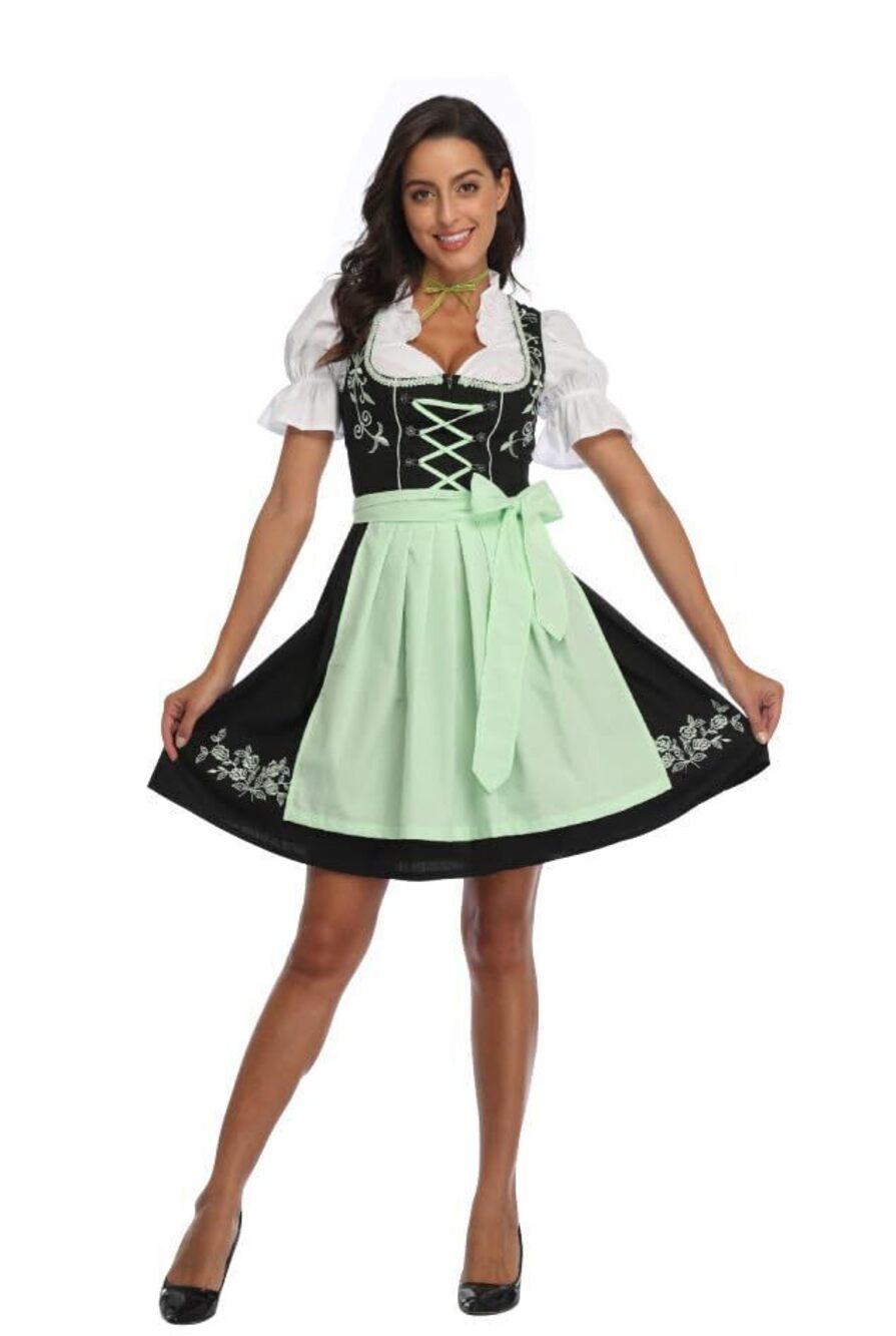 6202 Oktoberfest Costumes Dirndl Dresses Bavarian Traditional Outfits Maid